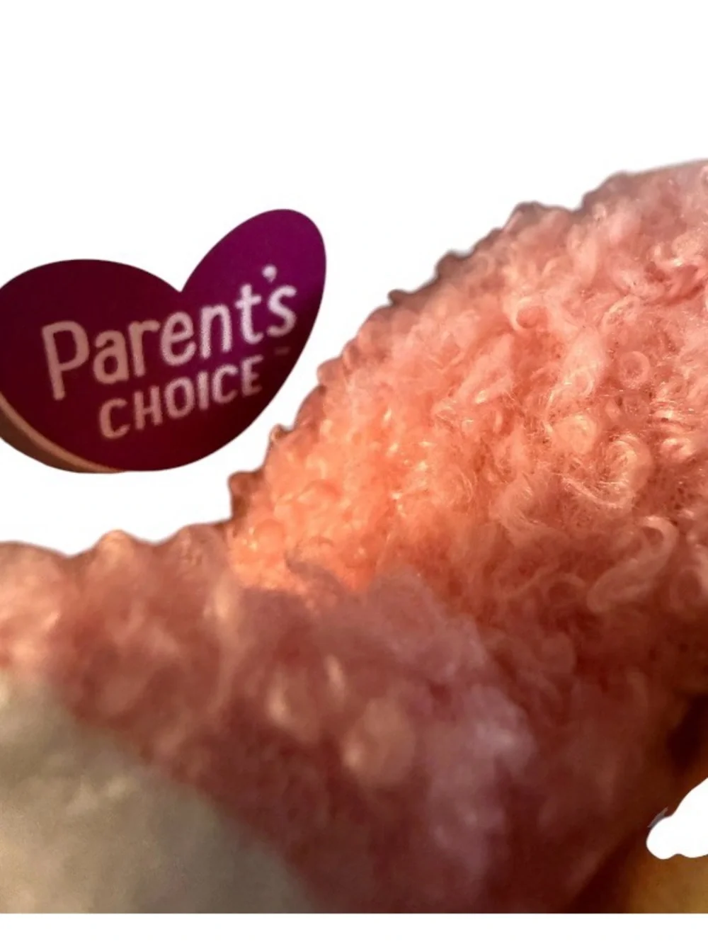 Parents Choice Pink Baby Reindeer Sherpa Lovey Crinkle Security Blanket 11